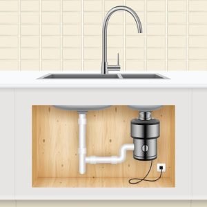 A comprehensive picture of the kitchen sink and drain pipe.